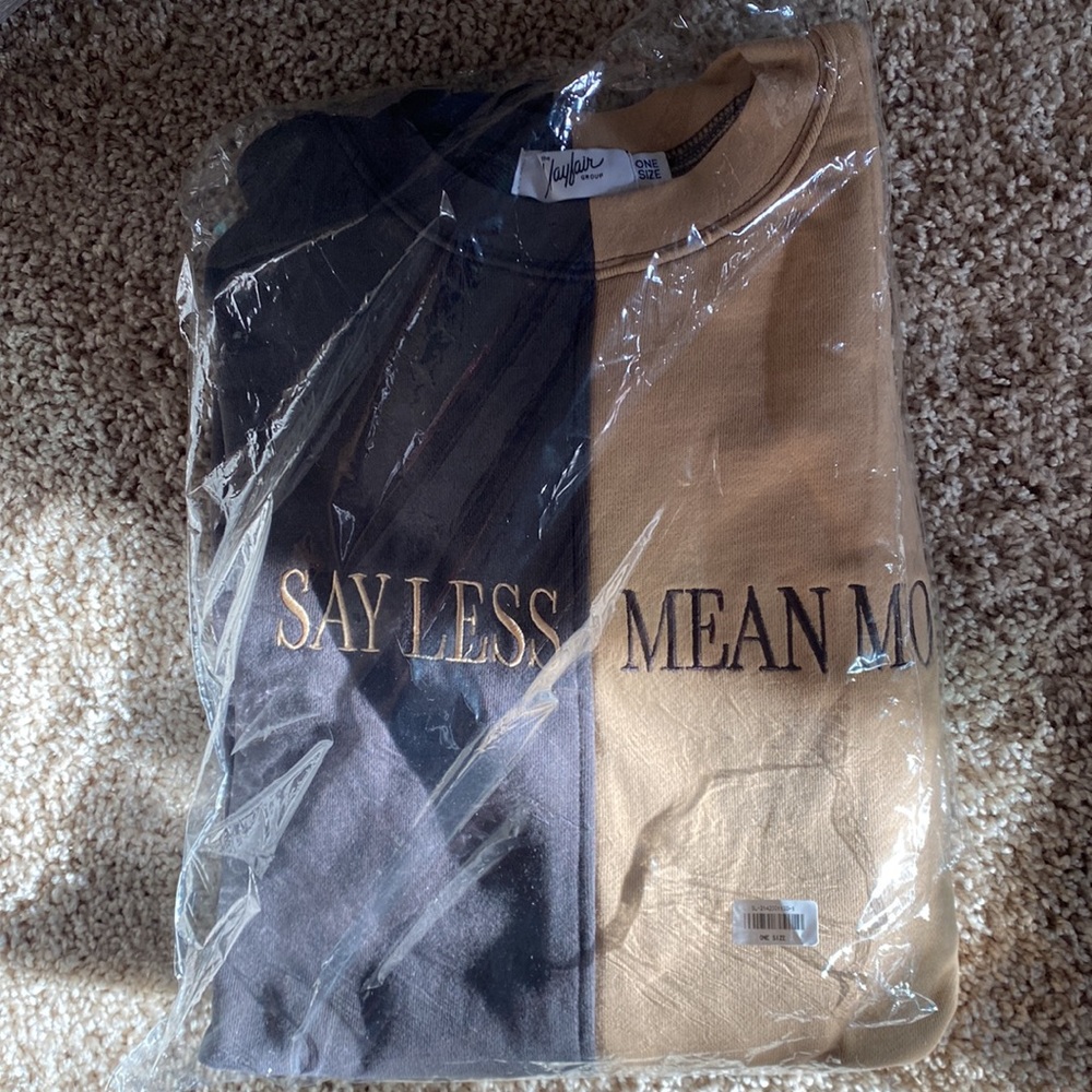 Mayfair group split color sweatshirt